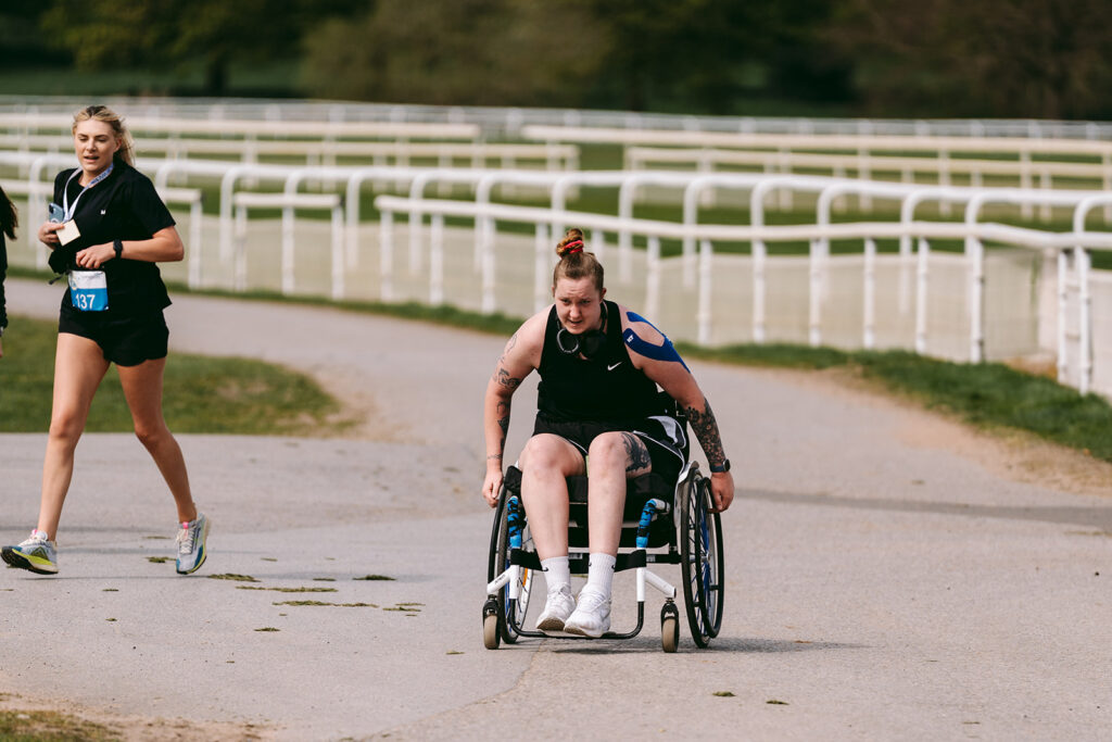 Runners at the 2025 TEWV 10k, York Racecourse.