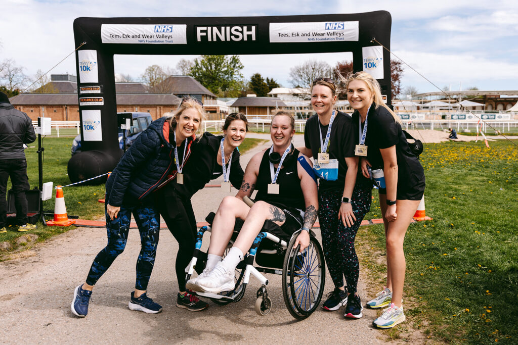 Runners at the 2025 TEWV 10k, York Racecourse.