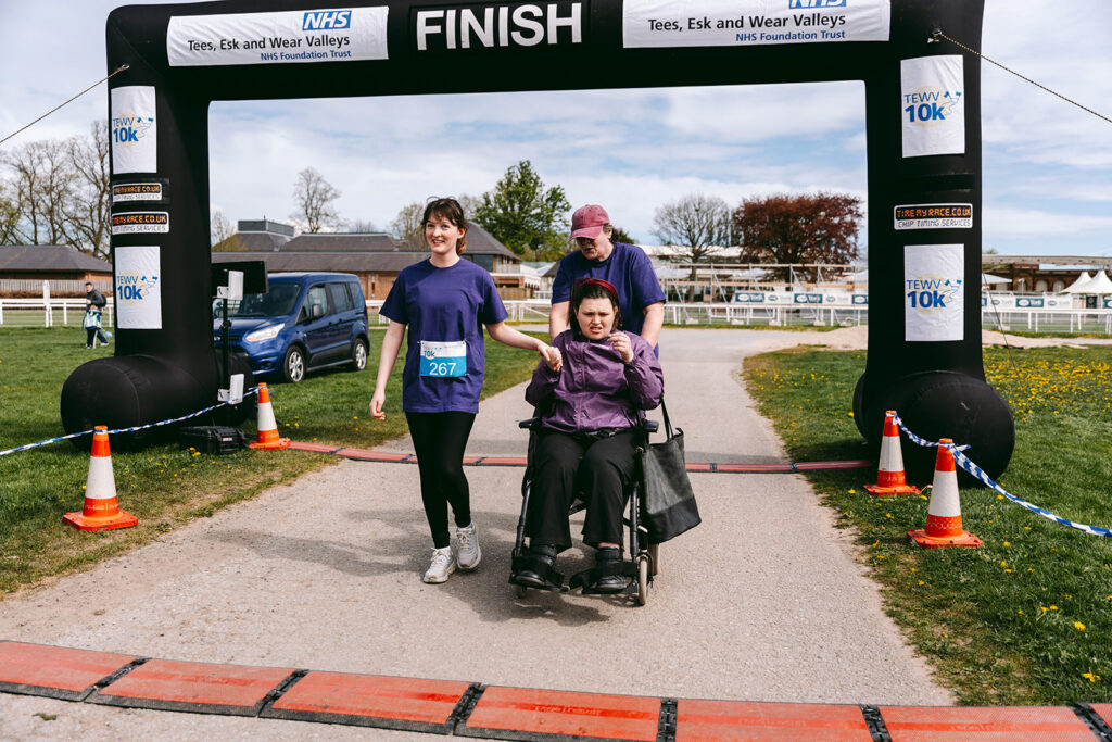 Runners at the 2025 TEWV 10k, York Racecourse.