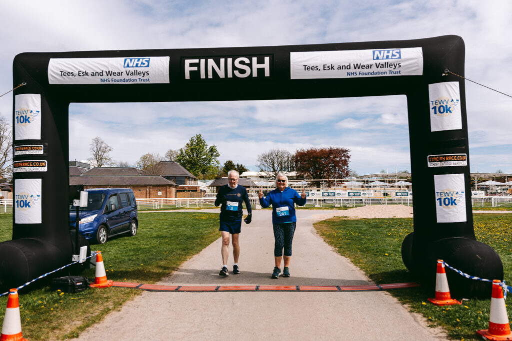 Runners at the 2025 TEWV 10k, York Racecourse.