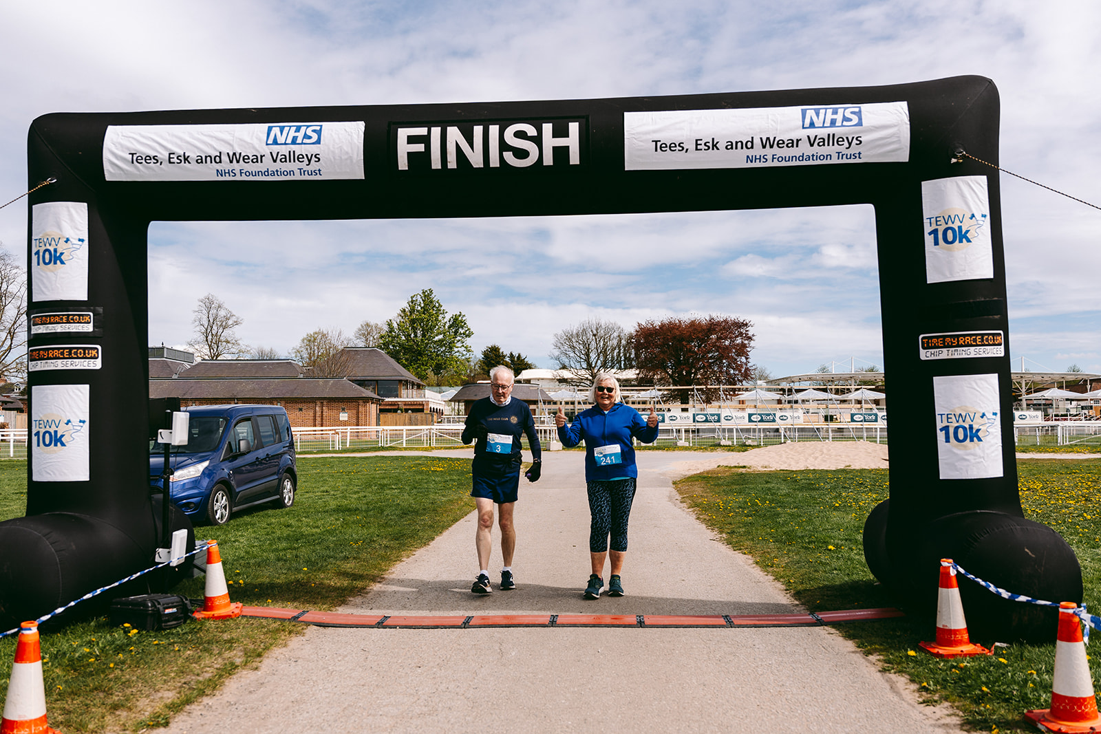 Runners at the 2025 TEWV 10k, York Racecourse.