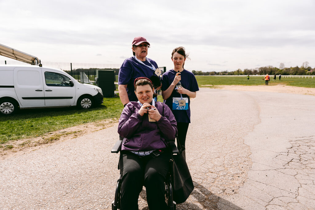 Runners at the 2025 TEWV 10k, York Racecourse.