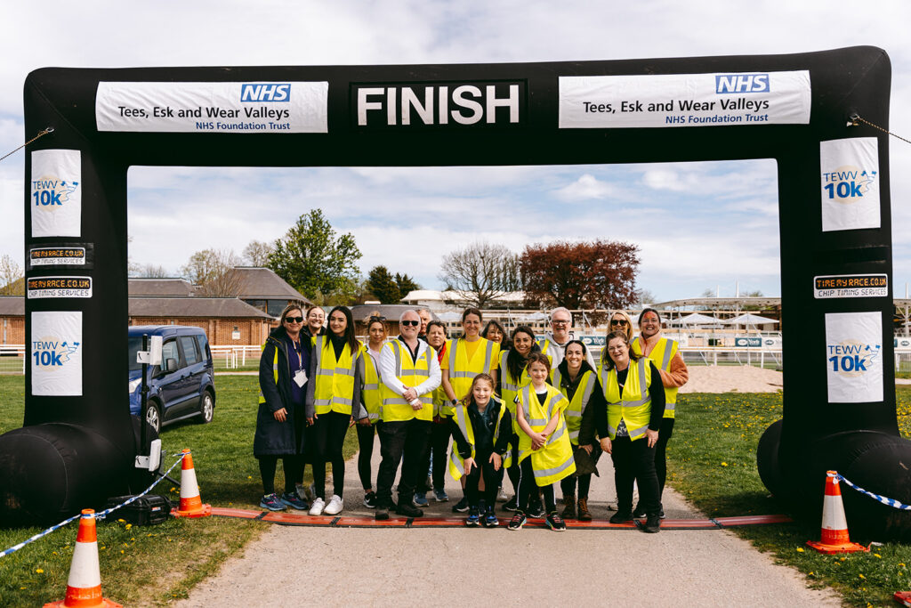 Runners at the 2025 TEWV 10k, York Racecourse.