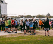 Runners at the 2025 TEWV 10k, York Racecourse.