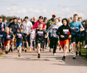 Runners at the 2025 TEWV 10k, York Racecourse.