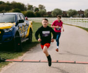 Runners at the 2025 TEWV 10k, York Racecourse.