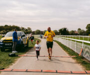 Runners at the 2025 TEWV 10k, York Racecourse.