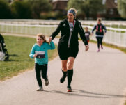 Runners at the 2025 TEWV 10k, York Racecourse.