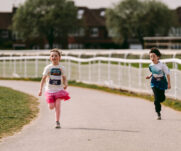 Runners at the 2025 TEWV 10k, York Racecourse.
