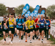Runners at the 2025 TEWV 10k, York Racecourse.