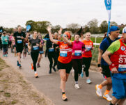 Runners at the 2025 TEWV 10k, York Racecourse.