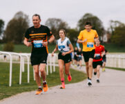 Runners at the 2025 TEWV 10k, York Racecourse.