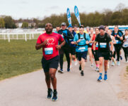 Runners at the 2025 TEWV 10k, York Racecourse.