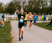 Runners at the 2025 TEWV 10k, York Racecourse.