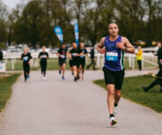 Runners at the 2025 TEWV 10k, York Racecourse.
