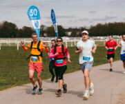 Runners at the 2025 TEWV 10k, York Racecourse.