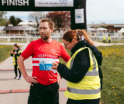 Runners at the 2025 TEWV 10k, York Racecourse.
