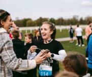 Runners at the 2025 TEWV 10k, York Racecourse.