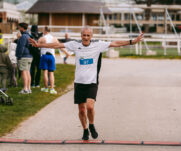 Runners at the 2025 TEWV 10k, York Racecourse.