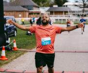 Runners at the 2025 TEWV 10k, York Racecourse.