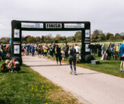 Runners at the 2025 TEWV 10k, York Racecourse.