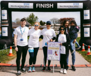 Runners at the 2025 TEWV 10k, York Racecourse.