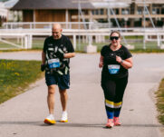 Runners at the 2025 TEWV 10k, York Racecourse.