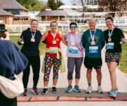 Runners at the 2025 TEWV 10k, York Racecourse.