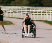 Runners at the 2025 TEWV 10k, York Racecourse.