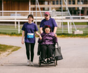 Runners at the 2025 TEWV 10k, York Racecourse.
