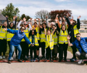 Runners at the 2025 TEWV 10k, York Racecourse.